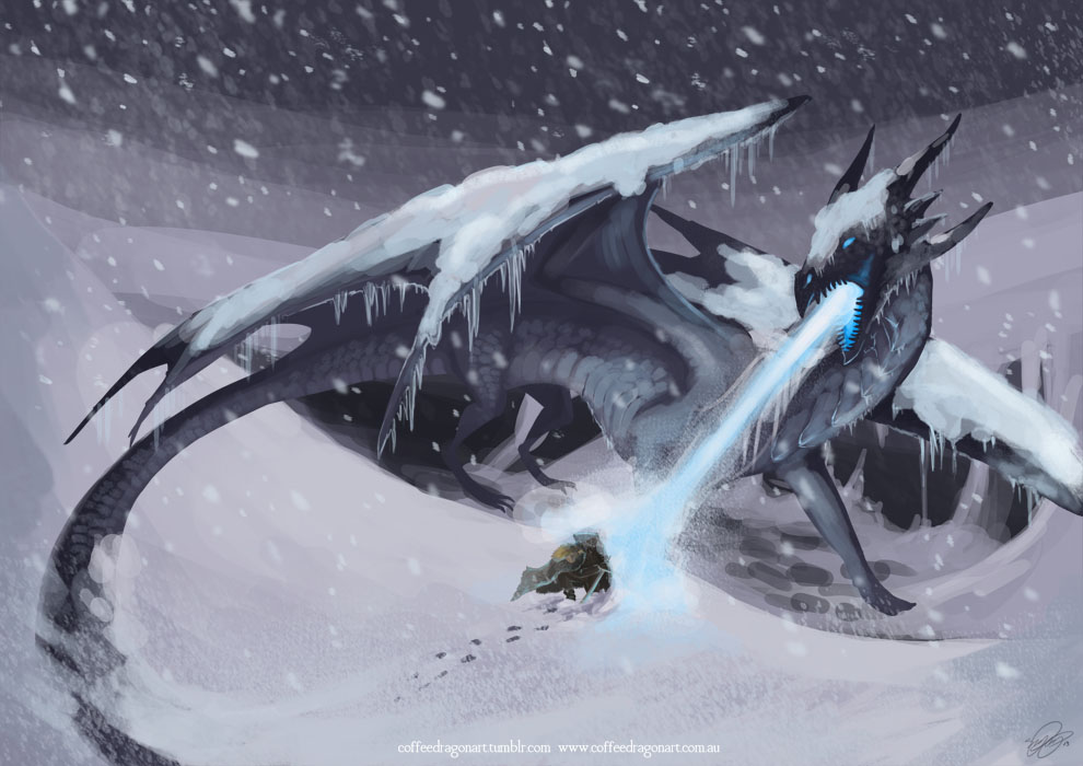 Ice Dragon by theCoffeeDragon
