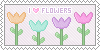 Stamp: I love Flowers by apparate