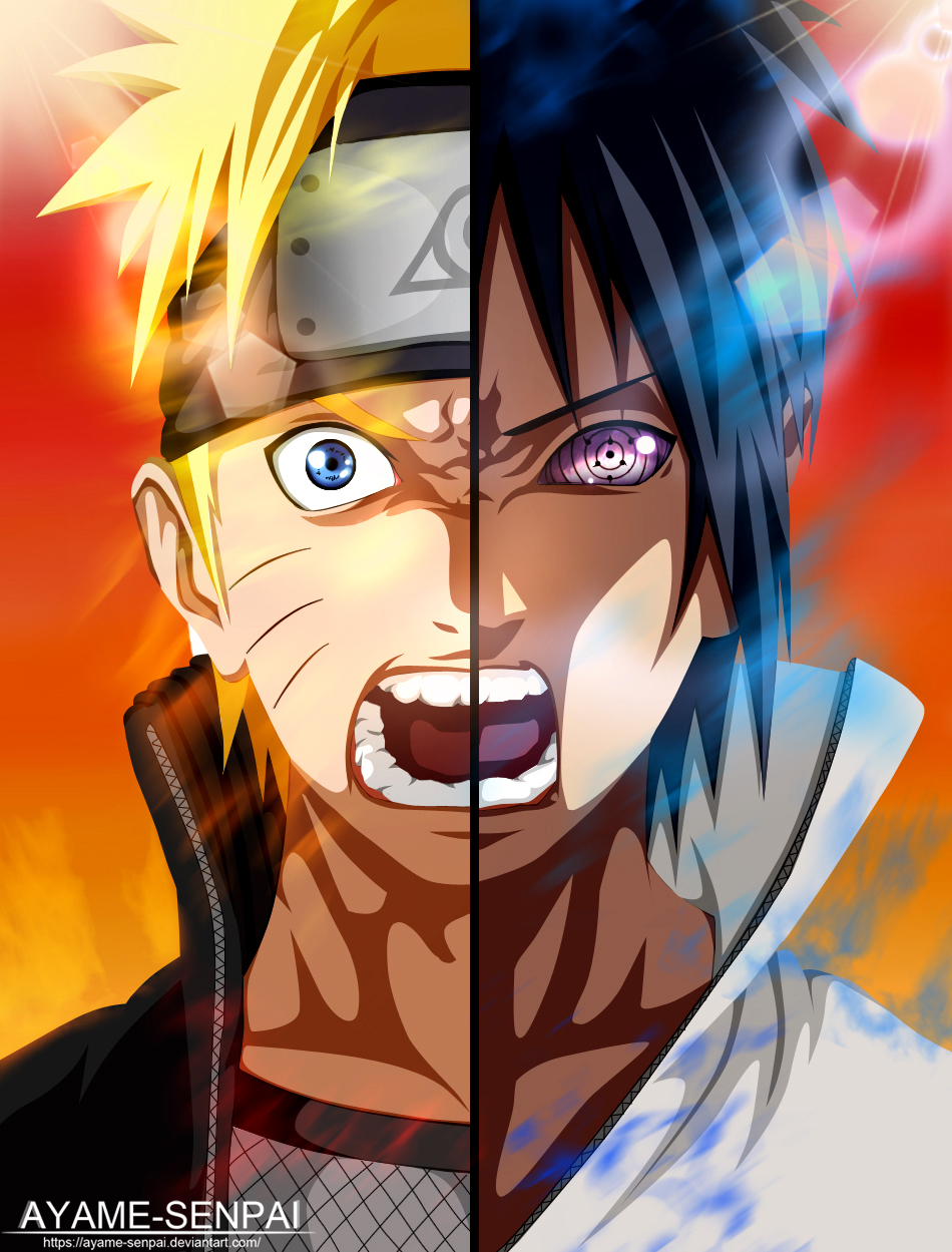 Sasuke Uchiha vs. Naruto Uzumaki by Ayame Senpai on DeviantArt