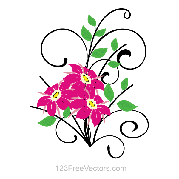free flower designs clip art - photo #30