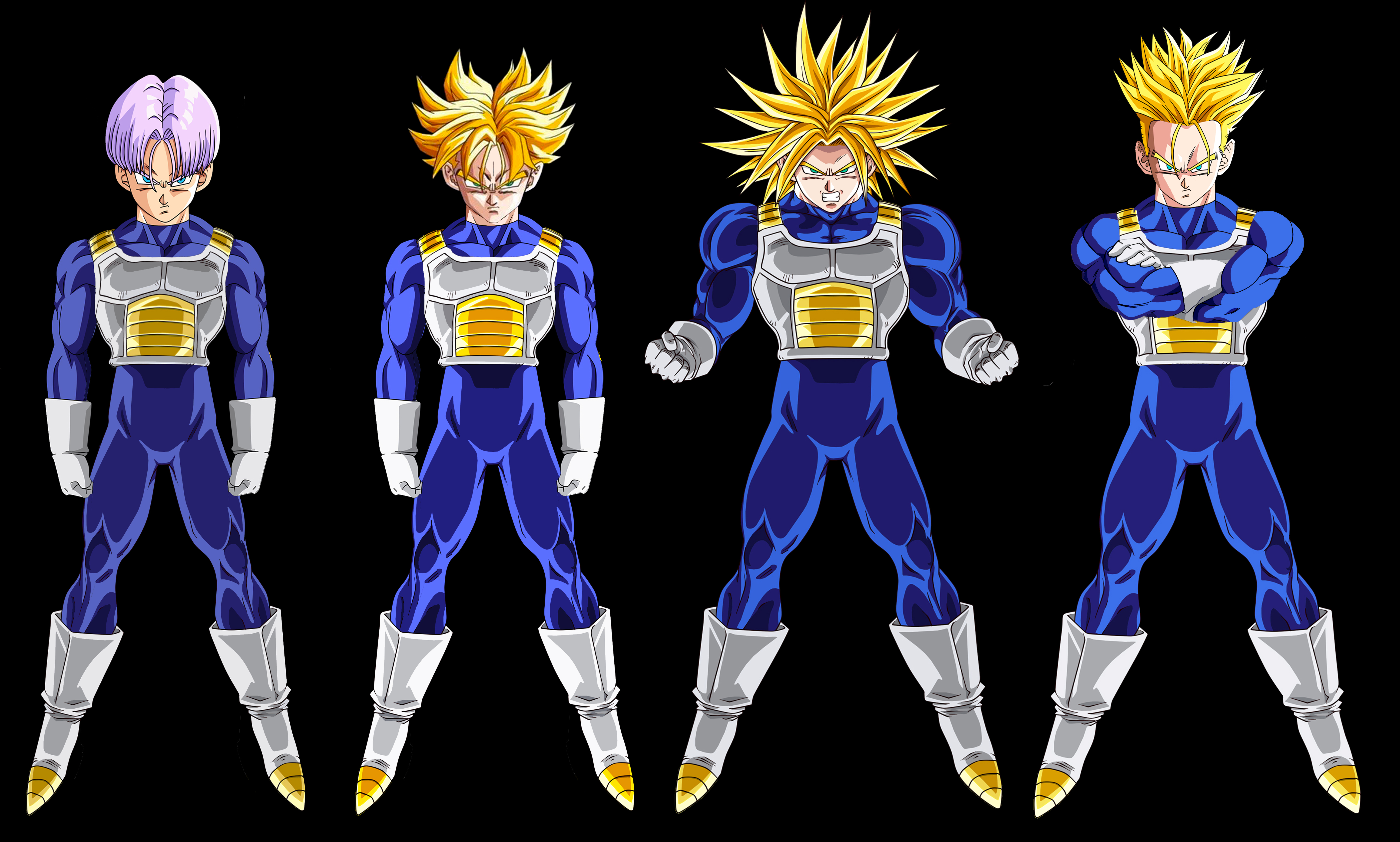 Dragon Ball Super: Trunks' Blue Hair Transformation Comparison - wide 1