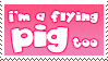 Flying Pig Stamp by SquidPig