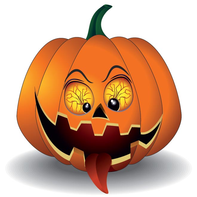 Vector Scary pumpkin with Red eye by cgvector on DeviantArt