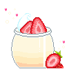 strawberry pudding pixel by sweetyrose