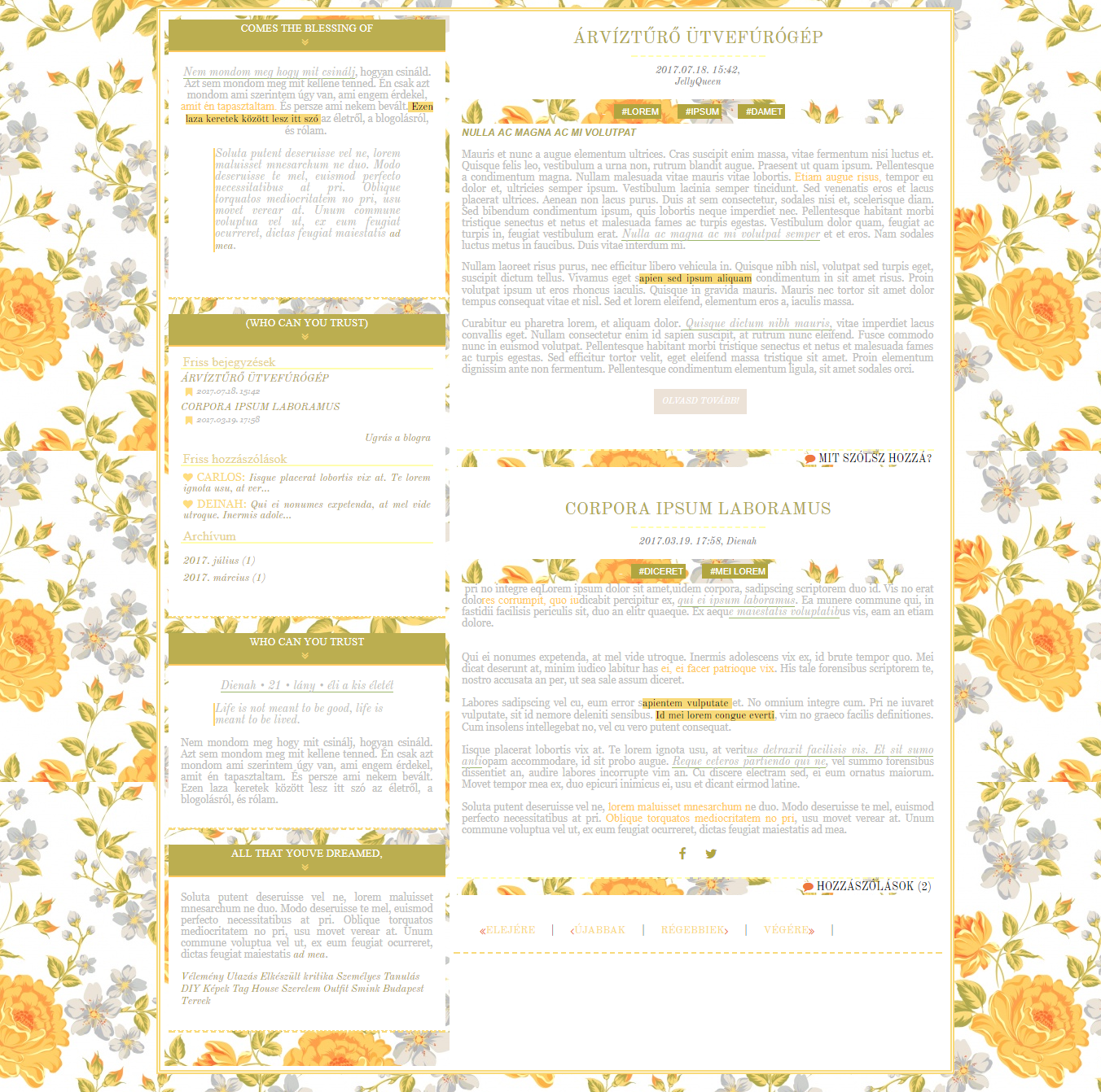 OTGP Yellow Rose Gportal CSS by Pometo