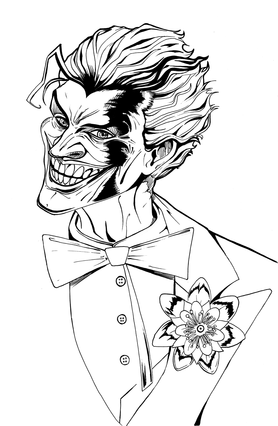 The Joker - Portrait Lineart by theharmine on DeviantArt