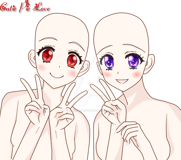 Anime Base #2 / two girls by cutie-pie-love on DeviantArt